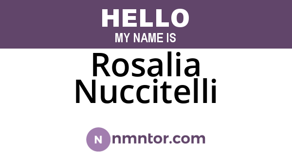 Rosalia Nuccitelli