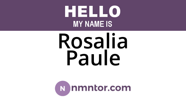 Rosalia Paule