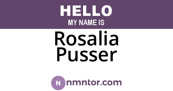 Rosalia Pusser
