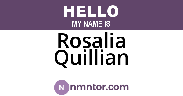 Rosalia Quillian