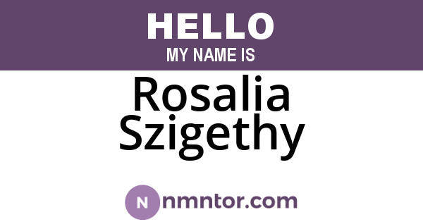 Rosalia Szigethy