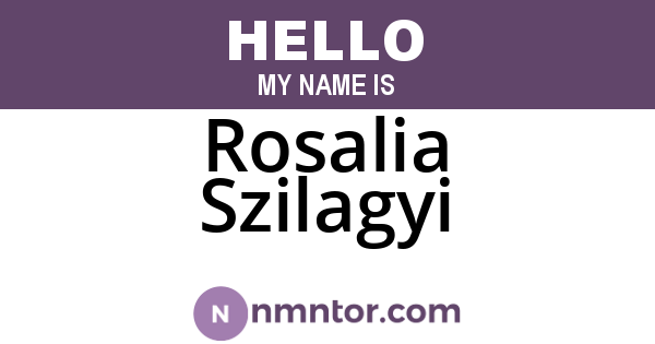 Rosalia Szilagyi