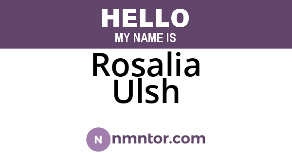 Rosalia Ulsh