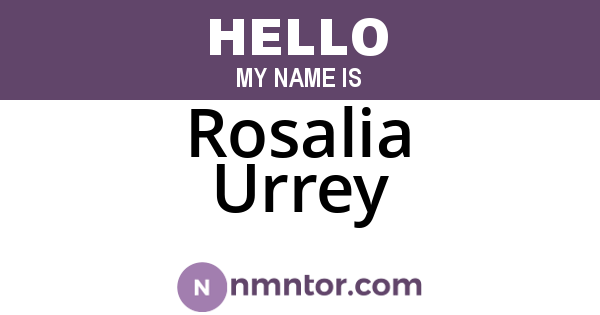 Rosalia Urrey