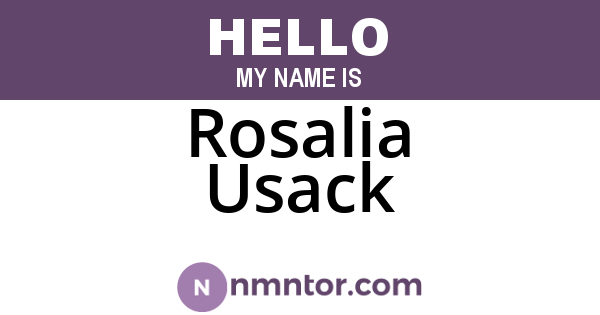 Rosalia Usack