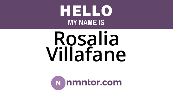 Rosalia Villafane