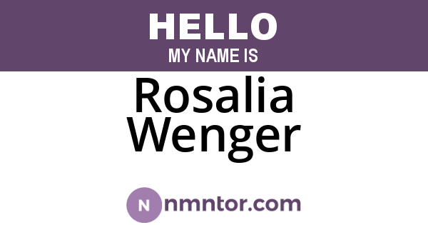 Rosalia Wenger