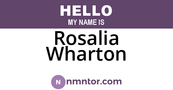 Rosalia Wharton