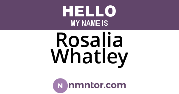 Rosalia Whatley