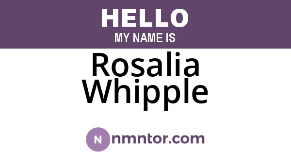 Rosalia Whipple