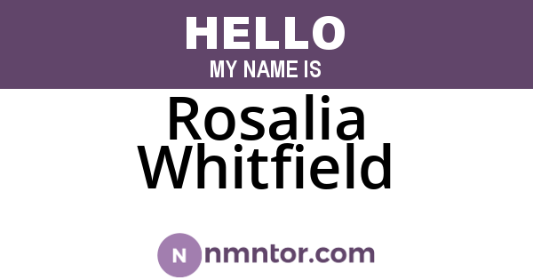 Rosalia Whitfield
