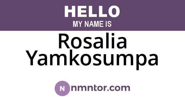 Rosalia Yamkosumpa
