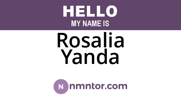 Rosalia Yanda