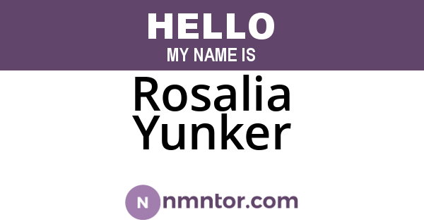Rosalia Yunker