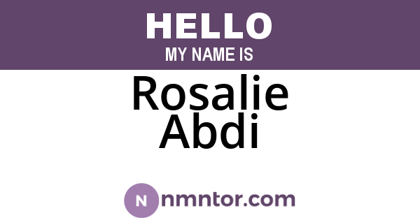 Rosalie Abdi