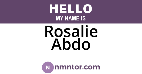 Rosalie Abdo