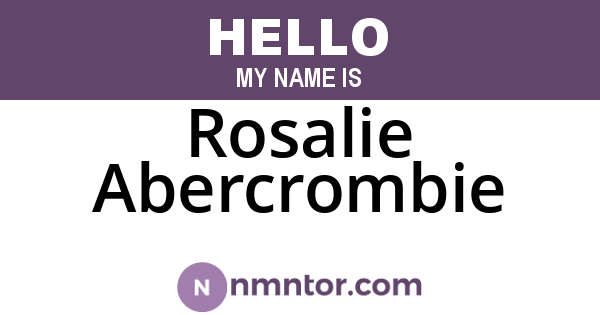 Rosalie Abercrombie