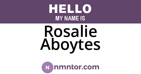 Rosalie Aboytes