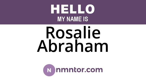 Rosalie Abraham