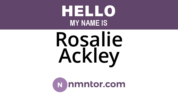 Rosalie Ackley