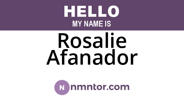 Rosalie Afanador