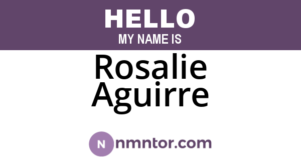 Rosalie Aguirre
