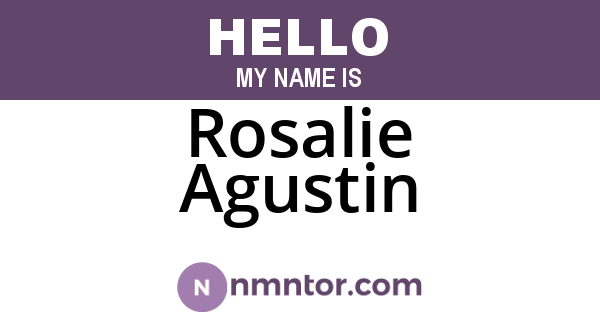 Rosalie Agustin