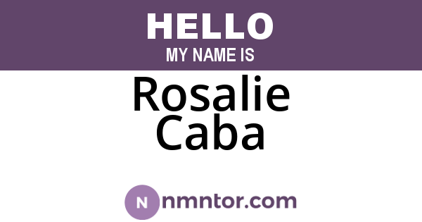 Rosalie Caba