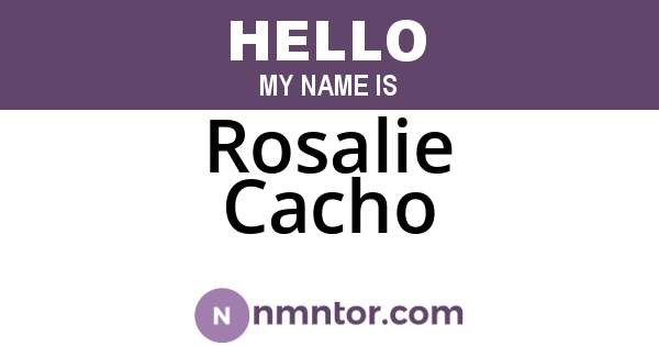 Rosalie Cacho