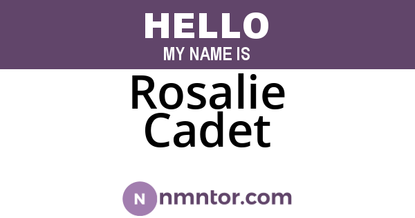 Rosalie Cadet
