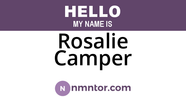 Rosalie Camper