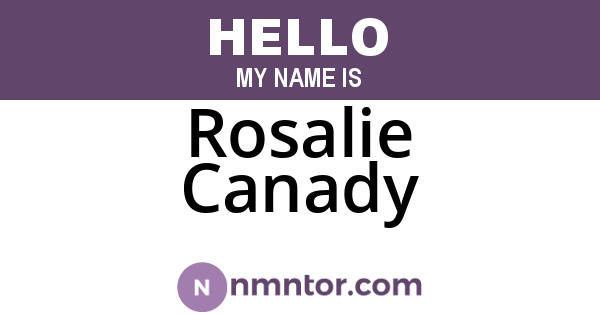 Rosalie Canady