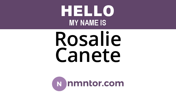 Rosalie Canete