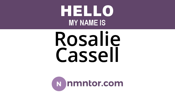 Rosalie Cassell