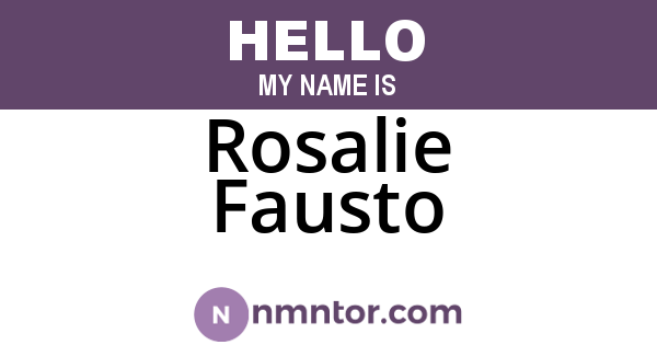 Rosalie Fausto