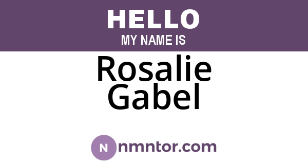 Rosalie Gabel