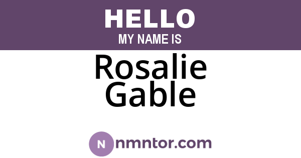 Rosalie Gable