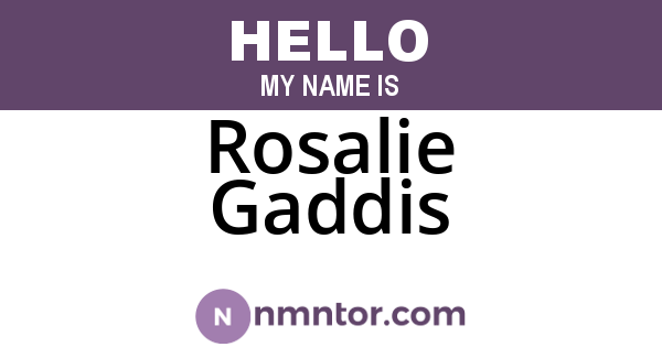 Rosalie Gaddis