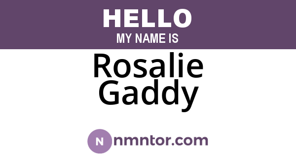 Rosalie Gaddy