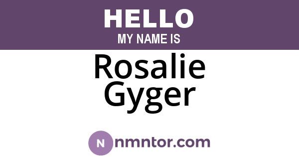 Rosalie Gyger
