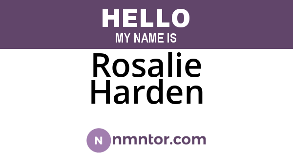 Rosalie Harden