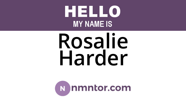 Rosalie Harder