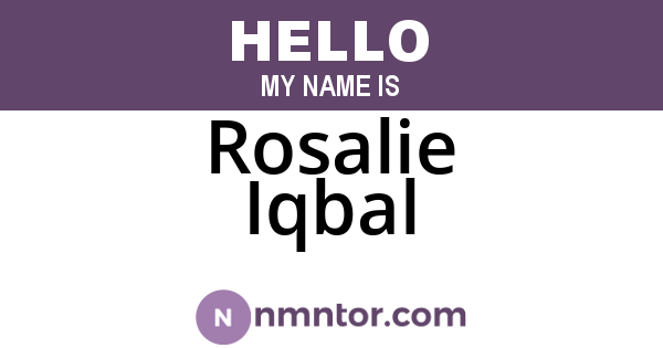 Rosalie Iqbal