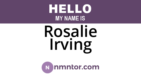 Rosalie Irving