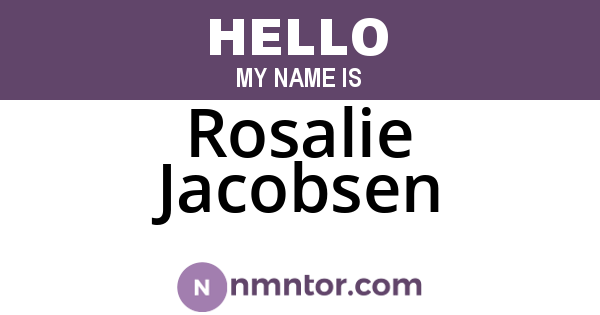 Rosalie Jacobsen