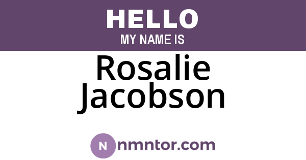 Rosalie Jacobson