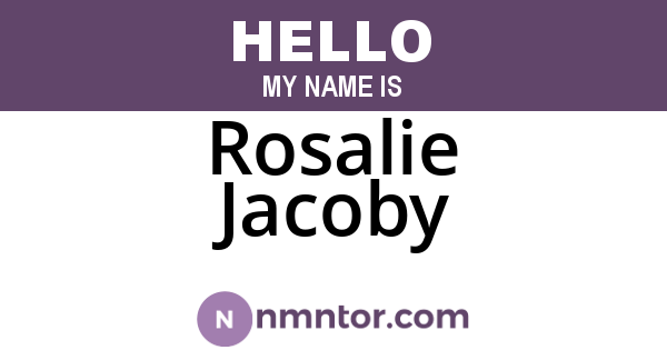 Rosalie Jacoby