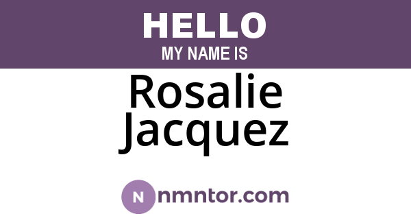 Rosalie Jacquez