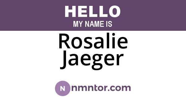 Rosalie Jaeger