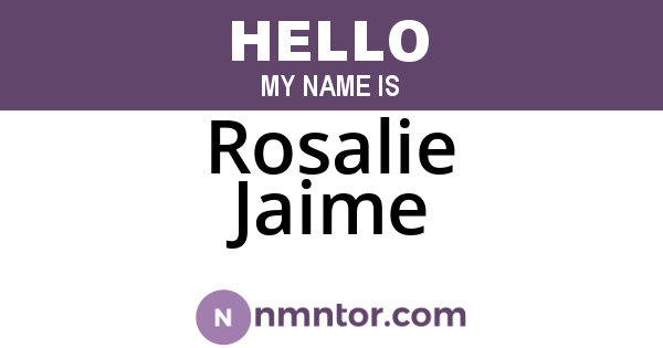 Rosalie Jaime